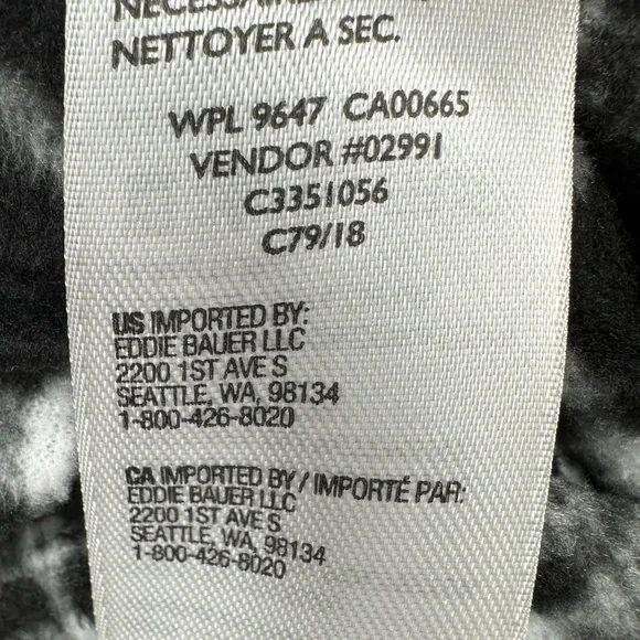 NWT Eddie Bauer Women's Stretch Fleece Lined Polar Pant Grey Plaid Size 14 - Picture 5 of 7
